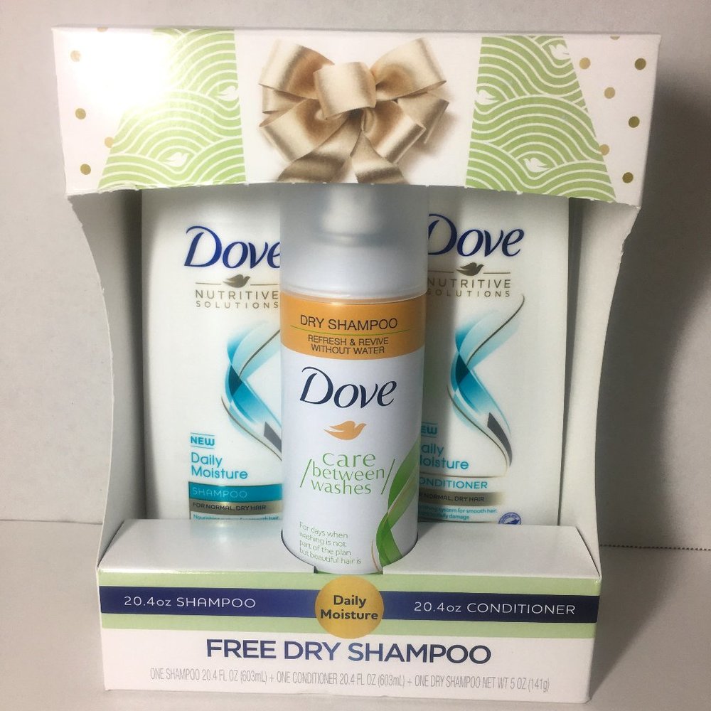 Dove Shampoo, Conditioner, Dry Shampoo Gift Set